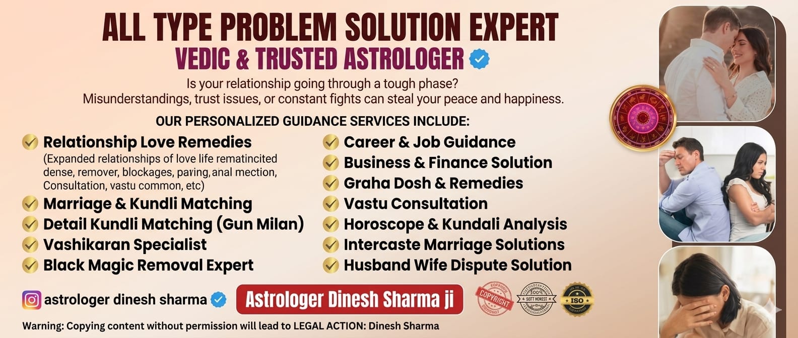 Astrologer Dinesh Sharma   Ji +91-8796150704
